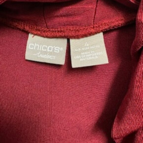 Burgandy Jacket with ruffle trim - Picture 3 of 3